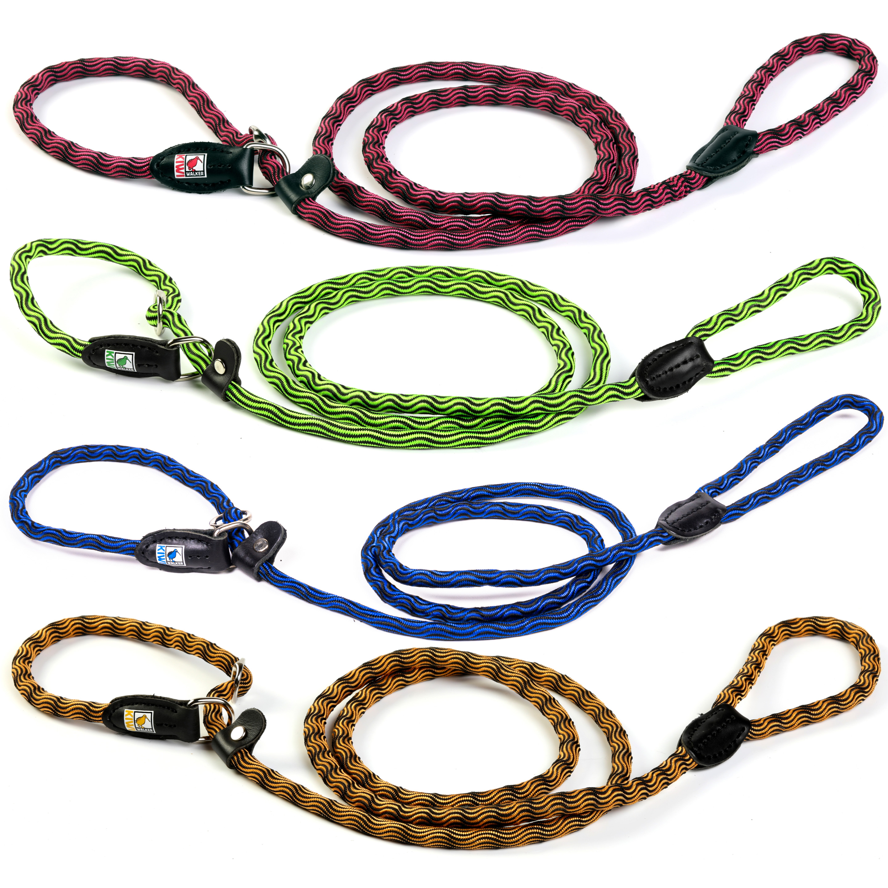 Kiwi Walker Rope Lead 150cm - 2w1 regulowana, zaciskowa