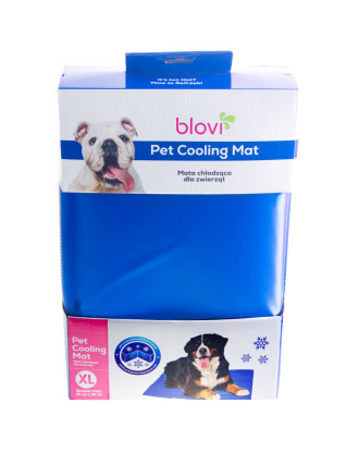 Blovi Pet Cooling Mat Size XL 81x96cm innowacyjna mata chłodząca dla średnich i dużych zwierząt, granatowa.