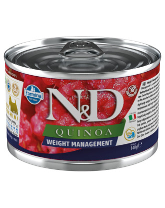 Farmina N&D Quinoa Skin & Coat Weight Management - karma dla dorosłych psów, wspomagająca utratę wagi