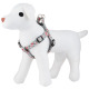 Flamingo Harness Step&Go Samar Light Green - szelki step in dla psa, nylonowe, wzór flamingi, liście, jasnozielone