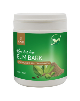 Pokusa RawDietLine Elm Bark 100g - naturalna kora wiązu dla psa, kota, wspomagająco przy wrażliwym układzie pokarmowym, biegunkach, wymiotach