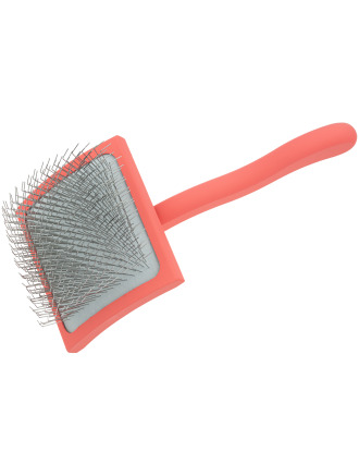 Chris Christensen Big G Large Slicker Brush duża szczotka pudlówka z długimi igłami, koralowa.
