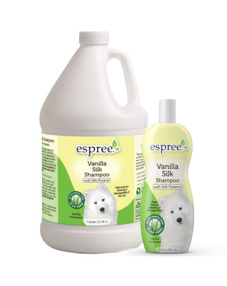 Espree Vanilla Silk Shampoo - waniliowy szampon wzmacniający i ułatwiający układanie, z organicznym aloesem i  proteinami jedwabiu