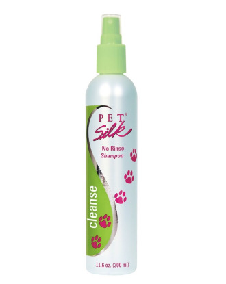 Pet Silk No Rinse Shampoo 300 ml - szampon w sprayu bez spłukiwania do szybkiej kąpieli zwierząt, niweluje brzydkie zapachy