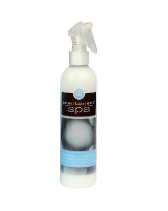 Best Shot Scentament Spa Baby Powder Spray 236ml - odżywka zapachowa o działaniu antystatycznym i ułatwiającym rozczesywanie włosa, delikatny zapach dziecięcego pudru