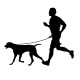Flamingo Diran Jogging Leash Fluo - pas i smycz do biegania z psem, z amortyzatorem