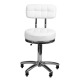 Activ AM-877 - krzesło groomerskie z pikowanym siedziskiem i wygodnym oparciem, białe