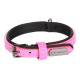 Flamingo Collar Leza Pink - obroża dla małego psa, z podszyciem, sztuczna skóra i neopren, różowa