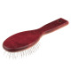 Blovi Red Wood Pin Brush - mała, miękka i drewniana szczotka z metalową szpilką 17mm, dla yorka, maltańczyka, shih-tzu