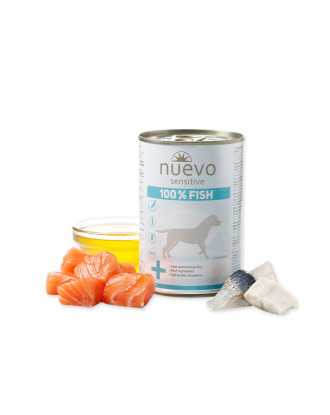 Nuevo Sensitive 100% Fish - monoproteinowa, mokra karma dla psa, 100% Ryb, 375g