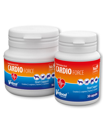 Vetfood Cardioforce - preparat wspomagający prawidłowe funkcjonowanie pracy serca, dla psa, kota, fretek i szczurów