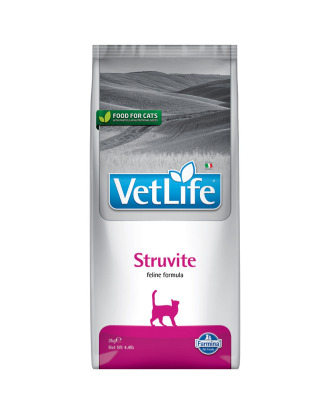 Farmina Vet Life Cat Struvite 2kg - pełnoporcjowa karma weterynaryjna dla kotów, ograniczająca powstawanie i rozpuszczająca kamienie struwitowe