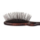Blovi Brown Wood Pin Brush - duża, twarda, drewniana szczotka z długą, metalową szpilką 30mm i otworem na palec