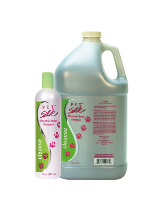 Pet Silk Mountain Berry Shampoo - szampon do każdego typu sierści, o zapachu dojrzałych jagód i górskiego powietrza, koncentrat 1:16