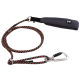 Hurtta Adjustable Rope Leash Eco Licorice - regulowana smycz linka z miękkim uchwytem dla psa, czarna z neonowymi wstawkami
