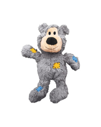 KONG Wild Knots Bears Grey - szary miś dla psa, ze sznurem wewnątrz i piszczałką - XS