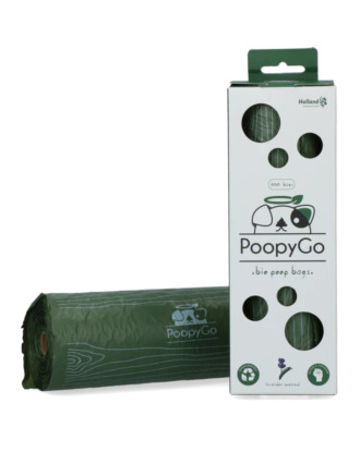 Holland PoopyGo Bio Poop Bags 300szt. - woreczki na psie odchody, biodegradowalne, duża rolka, lawendowe