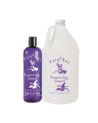 Pure Paws Reconstructing Shampoo - nawilżająco-regenerujący szampon dla psa do częstego stosowania, z wyciągiem z orchidei i morskim jedwabiem, koncentrat 1:10 