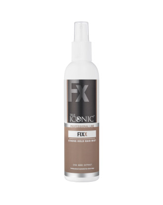True Iconic Fixx Strong Hold Hair Mist 250ml - profesjonalna mgiełka mocno utrwalająca fryzurę, dla psów, z ekstraktem z chia