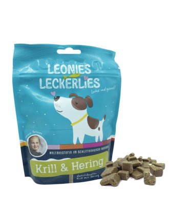 Icepaw Leonies Leckerlies Krill & Hering 125g - zdrowe przysmaki dla psa, z krylem i śledziem