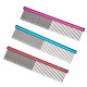 Madan Professional Mini Light Face Comb 11,5cm - profesjonalny i lekki mini grzebień z aluminiowym uchwytem i mieszanym rozstawem ząbków