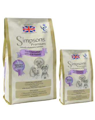 Simpsons Premium Puppy Sensitive Salmon & Potato - karma dla wrażliwych szczeniąt, łosoś i ziemniaki