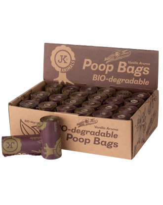 JK Animals BIO-degradable Poop Bags Box 24szt. - biodegradowalne worki na psie odchody