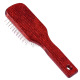 Blovi Red Wood Pin Brush - prostokątna, drewniana szczotka z metalową szpilką 18mm zakończoną kulką