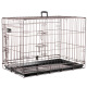 Flamingo Ebo Taupe - metalowa klatka dla psa, M: 47x77x55cm