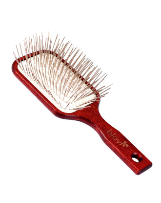 Blovi Red Wood Pin Brush - extra duża, miękka i drewniana szczotka z długą, metalową szpilką 32mm
