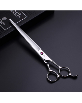 Jargem Straight Scissors - lekkie nożyczki groomerskie proste z różowym diamencikiem