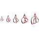 Flamingo Harness Step&Go Delu Red - szelki step in dla psa, z eko-skóry, z podszyciem z neoprenu, czerwone