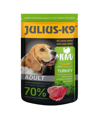Julius-K9 Turkey 125g - pełnoporcjowa mokra karma dla psa z indykiem