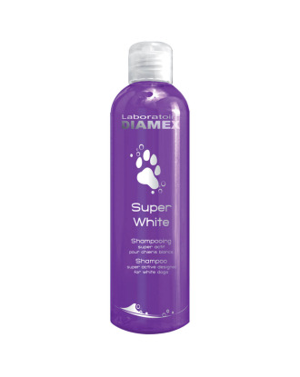 Diamex Super White Shampoo - szampon do białej, jasnej i srebrnej sierści, z olejkiem migdałowym i gliceryną, koncentrat 1:13