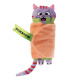 KONG Pull-A-Partz Purrito - zabawka dla kota 2w1, szeleszczący kot w burrito, z kocimiętką