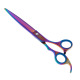 Geib Silver Rainbow Kiss Straight Scissors - wysokiej jakości nożyczki proste z mikroszlifem i tęczowym wykończeniem
