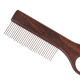 Blovi Brown Wood Comb 25cm - drewniany grzebień dla psa, z obrotowymi ząbkami i otworem na palec