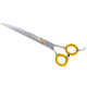 P&W Alfa Omega Curved Scissors - profesjonalne nożyczki groomerskie z krótkim uchwytem, gięte