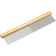 Record Medium Metal Comb 20cm - grzebień z aluminiowym uchwytem i mieszanym rozstawem ząbków 50/50