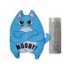KONG Refillables Purrsonality Moody - szeleszcząca zabawka dla kota z kocimiętką, niebieski kot z zapasem kocimiętki