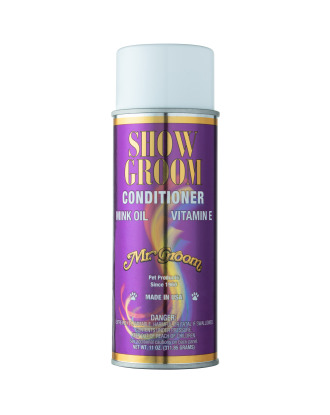 Mr Groom Show Groom Conditioner 312g - odżywka w sprayu intensywnie nabłyszczająca i odżywiająca sierść, z olejkiem norkowym, witaminą E i filtrem przeciwsłonecznym