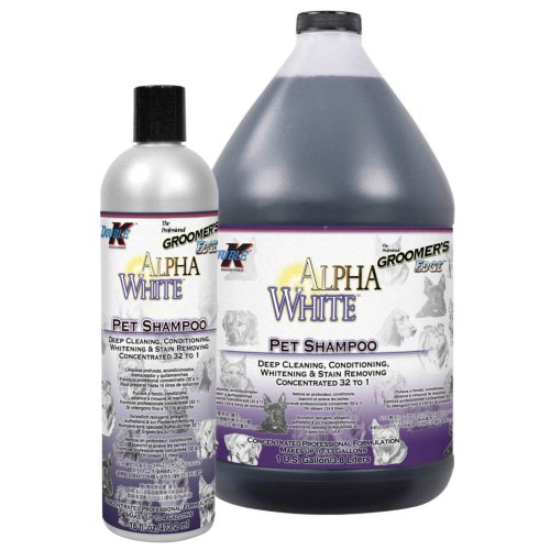 Double K Alpha White Shampoo - szampon wybielający dla białych psów, kotów, koni, koncentrat 1:32
