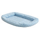 MidWest Deluxe Double Bolster Blue - materac do klatki kennelowej, z rozkładanym, podwójnym brzegiem, niebieski