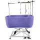 Blovi Electric Dog Bath - duża i solidna wanna groomerska z podnośnikiem elektrycznym i wysięgnikiem dwustronnym, fioletowa