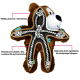 KONG Wild Knots Bears Dark Brown - ciemnobrązowy miś dla psa, ze sznurem wewnątrz i piszczałką