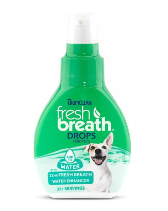 Tropiclean Fresh Breath Drops 65ml - krople do wody odświeżające oddech, dla psa i kota