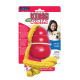 KONG Classic with Rope - gumowa zabawka dla psa z liną, czerwona