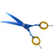 P&W Blue Star Titanium Curved Scissors - nożyczki do strzyżenia zwierząt, gięte