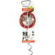 Flamingo Tie Out Stake Igla 46cm - metalowy palik do uwiązania psa, ze stalową linką treningową 7,5m i amortyzatorem