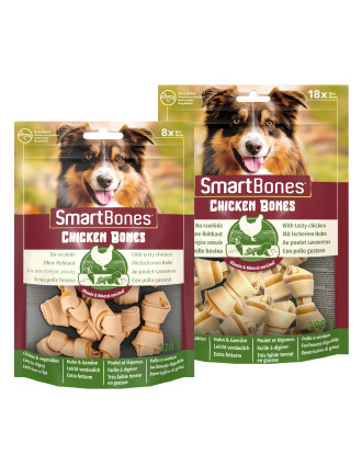 SmartBones Chicken Bones Mini - przysmaki dla małych psów, z kurczakiem i warzywami